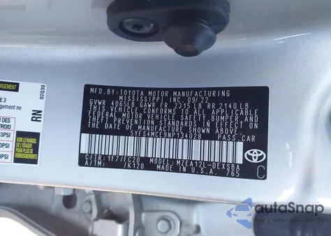 2022 Toyota Corolla Se from USA, damaged, VIN 5YFS4MCE9NP134028